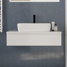 Oltens Vernal szafka 100 cm podumywalkowa wisząca biały połysk 60011000