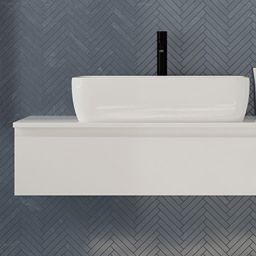 Oltens Vernal blat naszafkowy 100,4x46,4 cm slim biały połysk 63006000