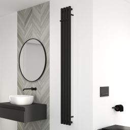 Oltens Stang grzejnik łazienkowy dekoracyjny 180x20,5 cm czarny 55012300