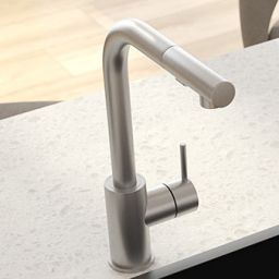 Oltens Myvat bateria kuchenna stojąca z wyciąganą wylewką nikiel 35205910