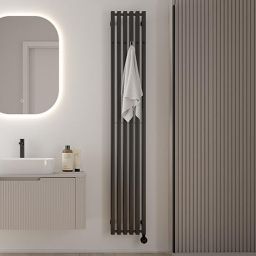 Oltens Stang (s) grzejnik łazienkowy dekoracyjny 180x23 cm grafit 55026400