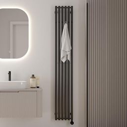 Oltens Stang (s) grzejnik łazienkowy dekoracyjny 180x18 cm grafit 55025400