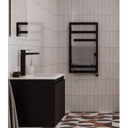 Oltens Flamma (e) grzejnik elektryczny 88x50 cm czarny 55113300