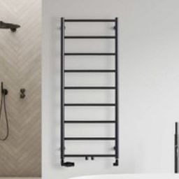 P.M.H. Naas grzejnik łazienkowy drabinkowy 121x50 cm czarny NS3B-M
