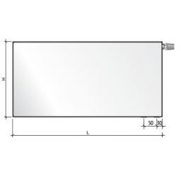 Purmo Plan Ventil Hygiene grzejnik płytowy 60x110 cm podłączenie dolne biały FHV10 600x1100