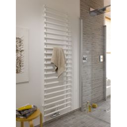 Purmo Leros grzejnik łazienkowy 122,4x60 cm podłączenie dolne biały LER1206M