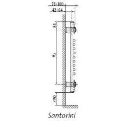 Purmo Santorini grzejnik łazienkowy 147x50 cm podłączenie dolne biały SAN1505