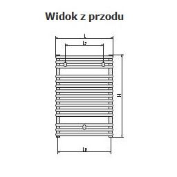 Purmo Santorini grzejnik łazienkowy 147x50 cm podłączenie dolne biały SAN1505