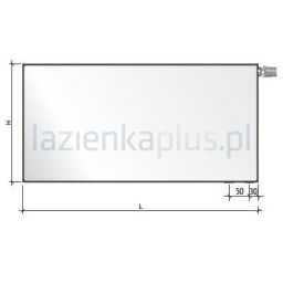 Purmo Plan Ventil Compact grzejnik płytowy 90x50 cm podłączenie dolne biały FCV11 900x500