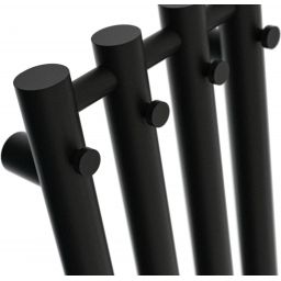 Radox Kolona W Round grzejnik łazienkowy dekoracyjny 100x26 cm podłączenie dolne czarny RX-KLO.002T.1000.4