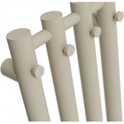 Radox Kolona W Round grzejnik łazienkowy dekoracyjny 120x26 cm podłączenie dolne piaskowy jasny RX-KLO.YW370F.1200.4