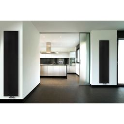 Radox Nova Flat grzejnik pokojowy 180x38 cm podłączenie dolne czarny strukturalny RX-NVF.002T.1800.380