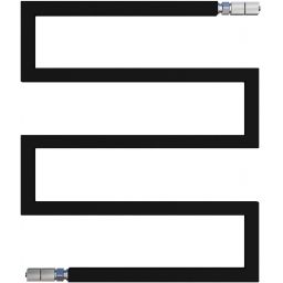 Radox Serpentine grzejnik łazienkowy dekoracyjny 73x50 cm czarny strukturalny RX-SR.002T.730.500
