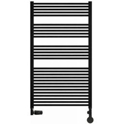 Radox Sunny Flat grzejnik łazienkowy drabinkowy 100x50 cm podłączenie dolne czarny RX-SU.002T.1000.500