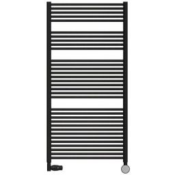 Radox Sunny Flat grzejnik łazienkowy drabinkowy 120x50 cm podłączenie dolne czarny RX-SU.002T.1200.500