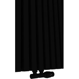 Radox Vertica Duo grzejnik pokojowy 190x26,7 cm podłączenie dolne czarny RX-VRDBI.002T.190.26