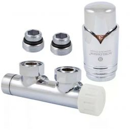Schlosser zestaw przyłączy duo-plex 3/4xM22x1,5 prawy chrom 612100006