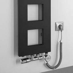 Sapho Block grzejnik łazienkowy 28x133 cm czarny mat IR181