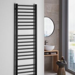 Sapho Dina grzejnik łazienkowy 40x156 cm czarny mat IR374B
