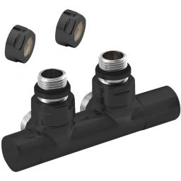 Sapho Twin Black zestaw przyłączeniowy zespolony 50 mm prawy czarny mat CP4101BS