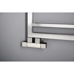 Sapho Cube Twin zestaw przyłączeniowy zespolony 50 mm stal nierdzewna szczotkowana CP582S