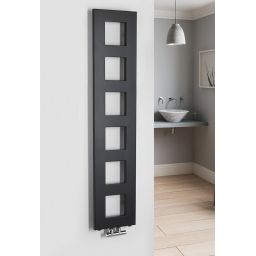 Sapho Block grzejnik łazienkowy 28x133 cm czarny mat IR181