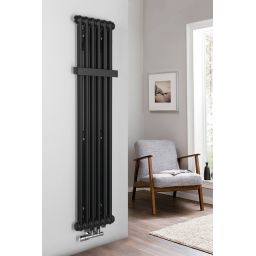 Sapho Fede grzejnik łazienkowy 30,6x150 cm czarny mat IR191