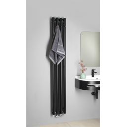 Sapho Pilon grzejnik łazienkowy dekoracyjny 180x27 cm czarny IZ122T