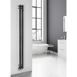Sapho Pilon grzejnik łazienkowy dekoracyjny 180x12,2 cm czarny mat IZ124T