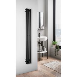 Sapho Pilon grzejnik łazienkowy dekoracyjny 180x19,6 cm czarny IZ128T