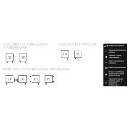 Terma Fiona One grzejnik łazienkowy 90x40 cm biały WZFIE090040K916S8U