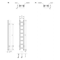 Terma Easy One grzejnik łazienkowy 96x20 cm biały WZEAN096020K916S8U