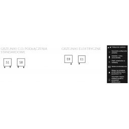 Terma Easy One grzejnik łazienkowy 96x20 cm biały WZEAN096020K916S8U