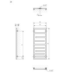 Terma Juno grzejnik łazienkowy dekoracyjny 104x50 cm biały WGJUN104050K916ZX