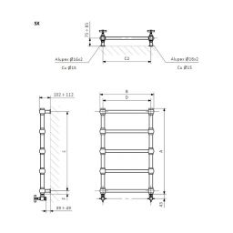 Terma Retro grzejnik łazienkowy 117x50,4 cm biały WGRE1117050K916SX