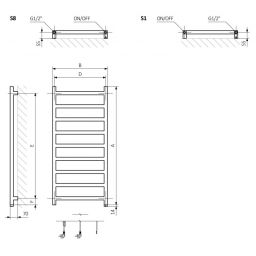 Terma Simple One grzejnik łazienkowy 168x50 cm biały WZSIE168050K916S1U