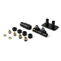 Terma Twins All in One zestaw zintegrowany termostatyczny lewy czarny mat TGETTWINLK9M5