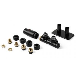 Terma Twins All in One zestaw zintegrowany termostatyczny lewy czarny połysk TGETTWINLK9P5