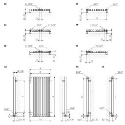 Terma Triga grzejnik łazienkowy 56x48 cm biały WGTRG056048K916SX