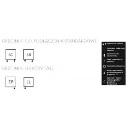 Terma Vivo One grzejnik łazienkowy 67x30 cm biały WZVON067030K916S1U