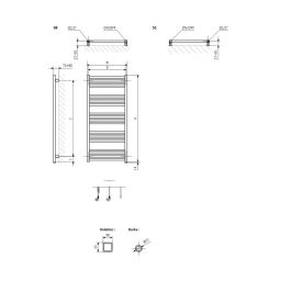 Terma Fiona One grzejnik łazienkowy 90x40 cm biały WZFIE090040K916S8U