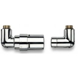 Kermi Carre zestaw zaworów do przyłącza z głowicą lewy chromy ZV03280002