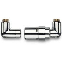 Kermi zestaw zaworów do przyłącza z głowicą prawy chrom ZV03290002