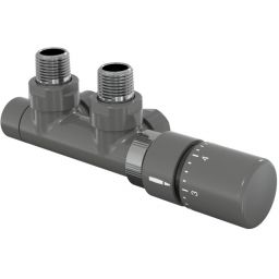 Zehnder zestaw zaworowy z głowicą prawy antracyt 839419/0346