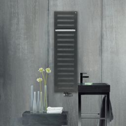 Zehnder Metropolitan Bar grzejnik łazienkowy dekoracyjny 122,5x40 cm czarny MEP-120-040/0557