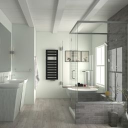 Zehnder Metropolitan Spa grzejnik łazienkowy dekoracyjny 122,5x40 cm czarny MET-120-040/0557
