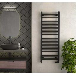 Zehnder Aura grzejnik łazienkowy drabinkowy 146,9x50 cm czarny PBN-150-050-9205