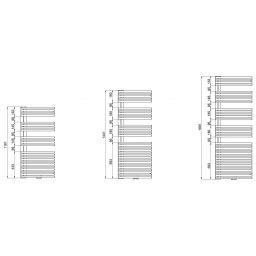 Zehnder Forma Asym grzejnik łazienkowy drabinkowy 116,1x49,6 cm biały LFAL-120-050-05
