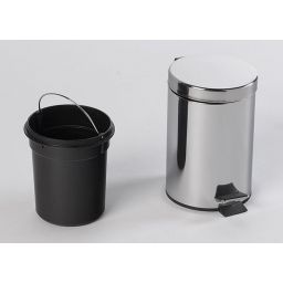 Aqualine Simple Line kosz na śmieci 3 l stal nierdzewna polerowana 27103