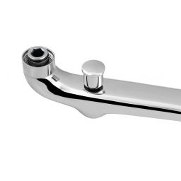 Aqualine wylewka z przełącznikiem 30 cm płaska chrom 43997